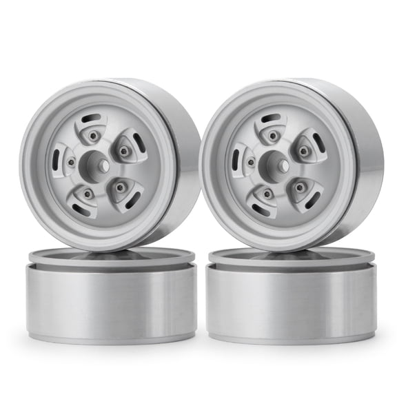 4Pcs 1.9 inch 54.5*26mm Metal Alloy Beadlock Wheel Rims Hubs for Axial SCX10 D90 D110 CC01 1/10 RC Crawler Car Parts