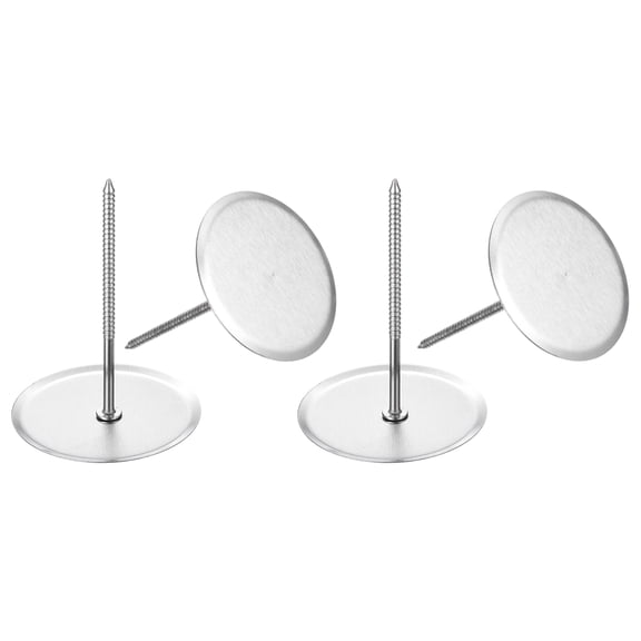 4Pcs 1.97 x 2.64 Inch Steel Baking Tools for Flowers, Cake Decorating Nails Flower Nail Stainless Steel for Icing Cupcake Baking Fondant Sculpting Practicing DIY Tools, Silver