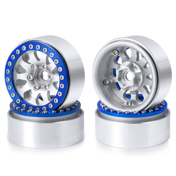 4Pcs 1.9inch Aluminum Alloy Beadlock Wheel Rims Hub 25mm for Axial SCX10 CC01 TRX4 4WD 1/10 RC Crawler Car Model Parts