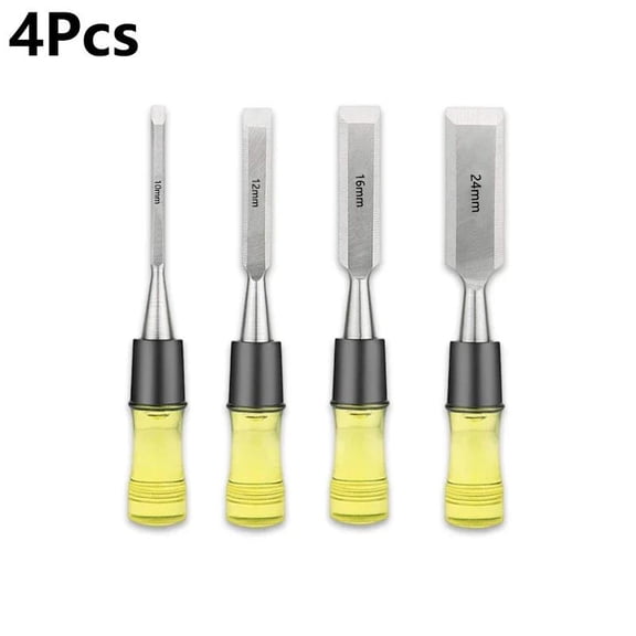 4Pcs 10/12/16/24mm New Wood Carving Chisel With Crystal Handle High Carbon Steel Carving Knife Professional Woodworking Tools