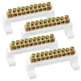 thumbnail image 1 of 4Pcs 10 Positions Ground Wire High Bridge Design Terminal Block Connector Bar, 1 of 8