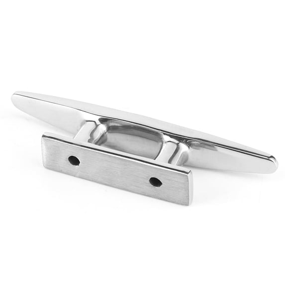 4Pcs 100mm/3.9in Boat Cleat,Stainless Steel Folding Cleat Boat Dock Deck Mooring Rope Cleat Accessory