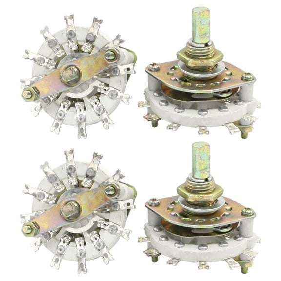 4Pcs 10mm Mount Hole Dia 1P11T 1 Deck Band Channel Rotary Switch Selector