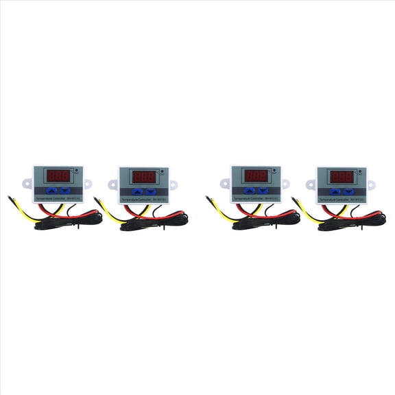 4Pcs 110-220V Ac Digital Led Temperature Controller Xh-W3001 for Incubator Cooling Heating Switch Thermostat Sensor