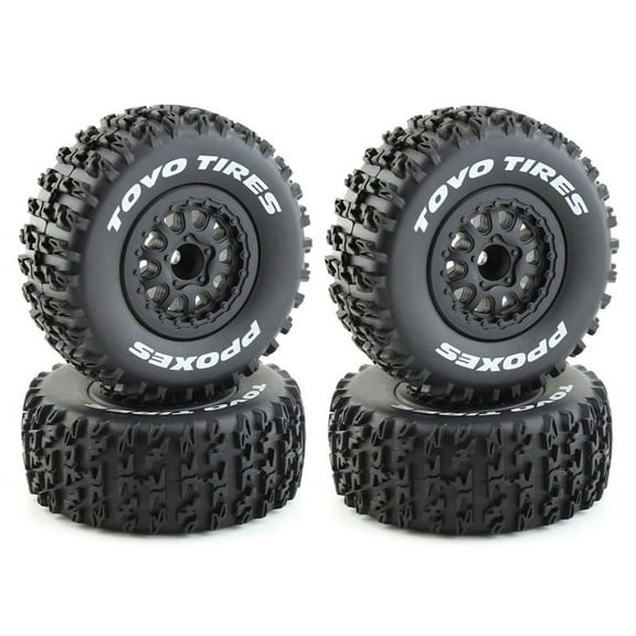 4Pcs 112mm 1/10 Short Course Truck Tires Tyre Wheel with 12mm Hex for Slash Arrma SENTON VKAR 10SC RC Car