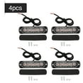 4Pcs 1224V Car 6 LED Flash Strobe Emergency Warning Light Grille Flashing Lightbar Red