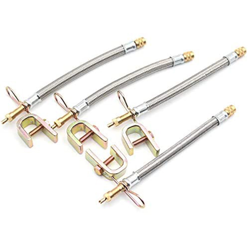4Pcs 12 Inch Flexible Valve Stem Extenders Stainless Steel Tyre
