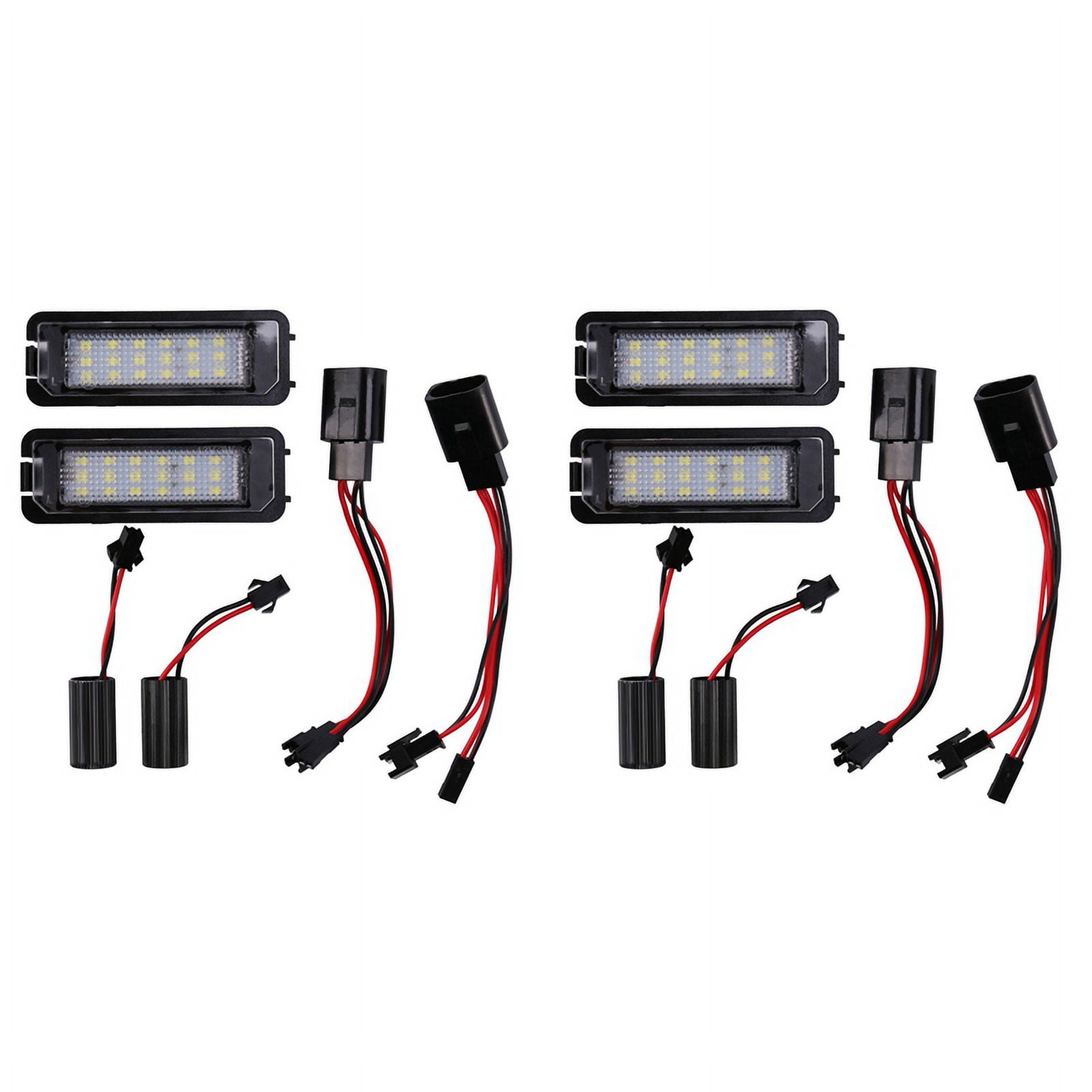 4Pcs 12V LED Number License Plate Light for Golf 4 5 6 7 Car License Plate Lights Exterior