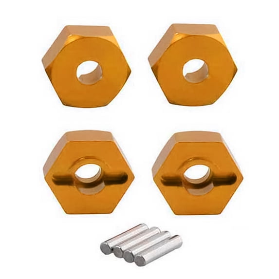 4Pcs 12mm Metal Wheel Hex Hubs With Axle Pins For Traxxas 1/16 E-Revo Slash 4WD Summit VXL RC Car Vehicle