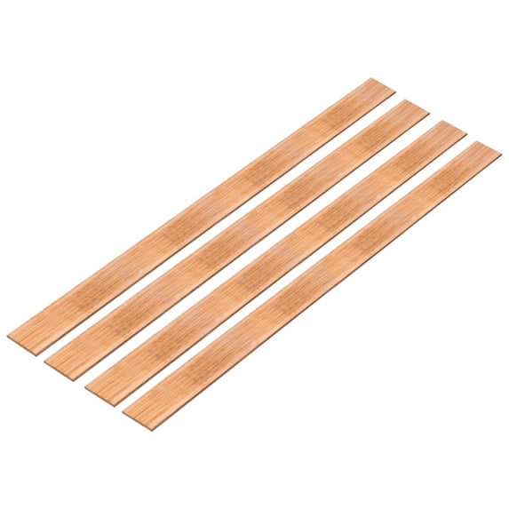 4Pcs 15.8" x 3/5" Copper Flat Bar,1/8" Thickness Copper Bar Stock for Grounding Systems