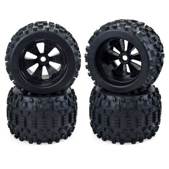 4Pcs 170mm Wheel Rim & Tires Fits for 1/8 Truck Traxxas HSP HPI E-MAXX E-Revo Racing
