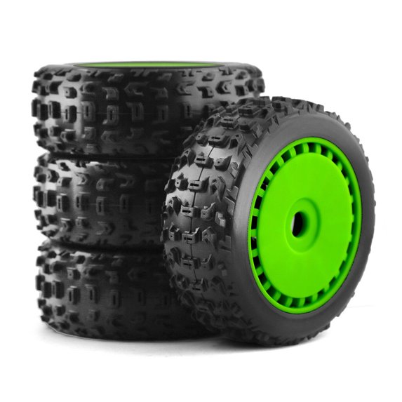 4Pcs 17mm Hex TIRES & Wheels for 1/8 Arrma 6s/3s Typhon,HSP Off-Road Vehicle