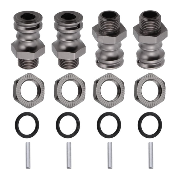 4Pcs 17mm Wheel Adapter Conversion 23mm Extension for 1/8 RC Car Upgrade Titanium Gray