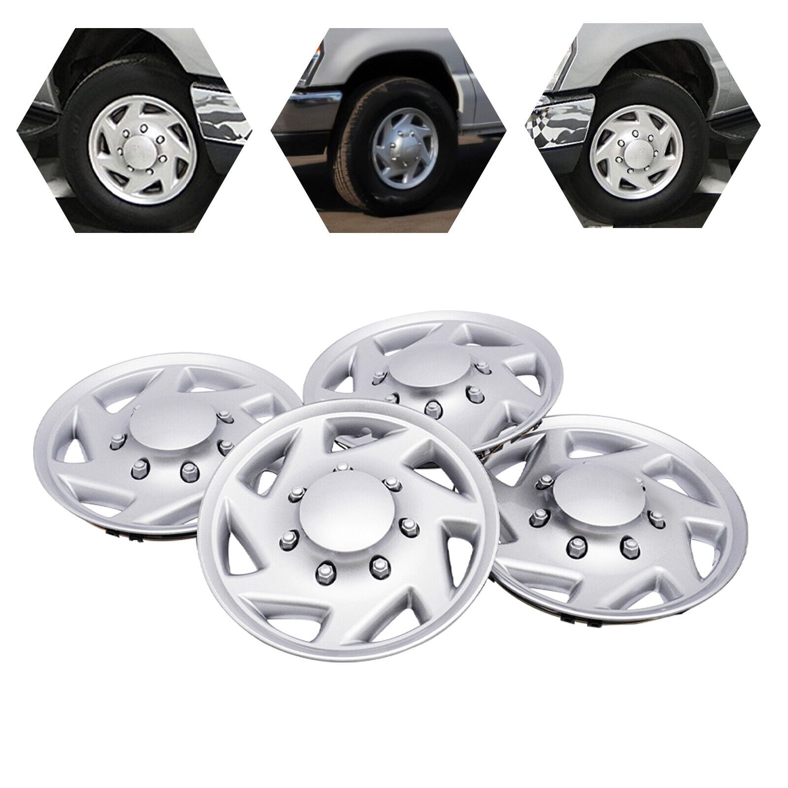 4Pcs 19792023 Ford Econoline/ E250/ E350/ E450/ Van Full Wheel Covers Hub Caps Rim Simulators