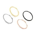 thumbnail image 1 of 4Pcs 1MM Gold/Black/Rose Gold/Steel Tone Stainless Steel Plain Band Knuckle Stacking Rings for Women Fashion Midi Rings Size 4-10, 1 of 3