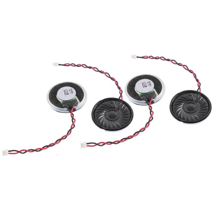 4pcs 1W 8 Ohm 2Pin Connector Toy Interphone 28mm Dia Magnet Speaker Loudspeaker
