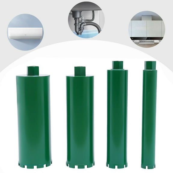 4Pcs 2'' 3'' 4'' 5'' Combo Wet Diamond Core Drill Bit Green for Concrete Premium