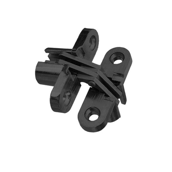 4Pcs 2-3/4" Black Stainless Steel Invisible Concealed Wooden Door Hinge Cross Folding Hidden Gate Hinges