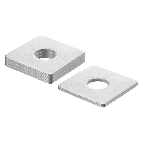4Pcs 2-3/8" Square Plate Washer for 13/16" Bolt, 304 Stainless Steel Flat Bearing Plate (0.16" Thick)