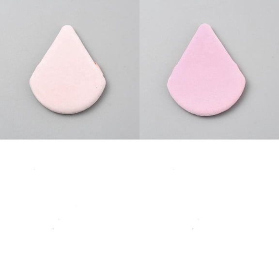 4Pcs 2 Colors Sponge Cosmetics Makeup Powder Puff Teardrop Mixed Color 9.8-10x8x1cm 2pcs/color
