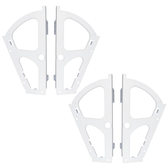 4Pcs 2 Layers Shoes Drawer Hinges Stainless Steel Fan Shape Shoe Cabinet Rack Flip Frame Replacement Fittings Furniture Parts Hardware, Silver