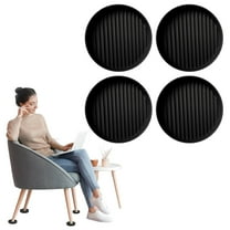 4Pcs 2" Round Furniture Rubber Castor Cups,Non Slip Chair Leg Pads Round Sofa Stoppers Heavy Duty Furniture Feet Protectors Anti Skid Bed Stopper Anti Slide Gripper for Wooden Floors Tables Wardrobes