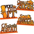thumbnail image 1 of 4Pcs 2026 Graduation Decorations Wooden Table Centerpiece Class of 2026 Graduation Table Decorations Tabletop Tiered Tray Decor for Congrats Grad Party Decor Supplies, 1 of 4