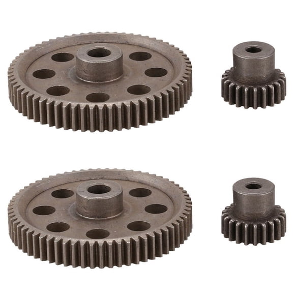 4Pcs (21T+64T) 11184 & 11181 Differential Metal Main Gear 64T Motor Gear 21T
