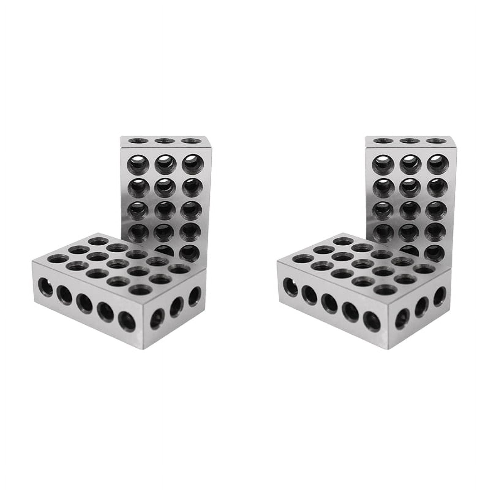 Mm Block 4Pcs 23 Holes Precision 25-50-75mm Blocks Gauge Hardened Steel Parallel ...