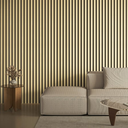 4Pcs 24" x 12" Wood Slat Acoustic Wall Paneling for Modern Interior wall Decor,MDF Accent Wooden Wall Panels,8 Sq.ft,Oak