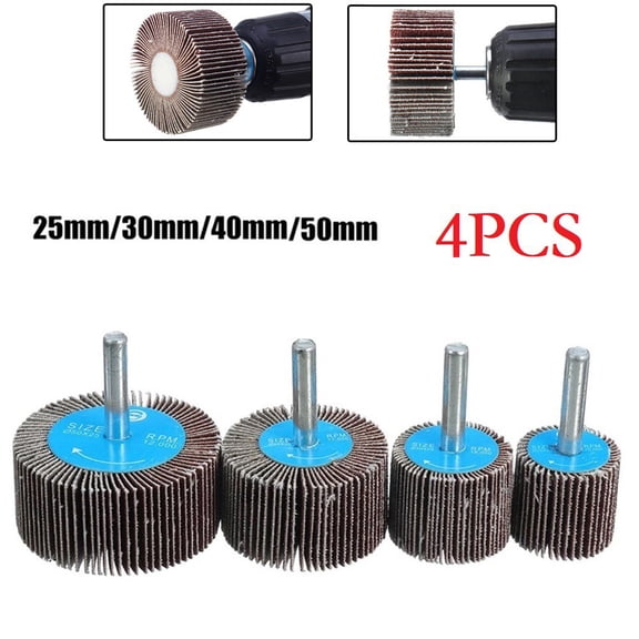 4Pcs 25/30/40/50Mm 80# Sanding Flap Disc Wheel Polishing Grinding Rotary Tool