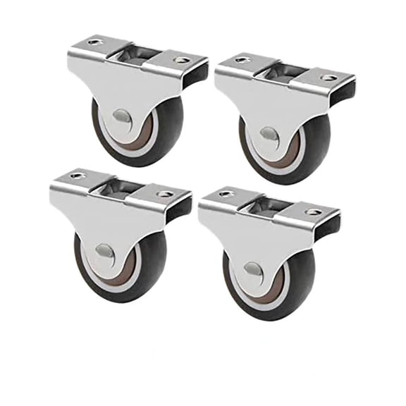 4Pcs 25mm Rubber Chair Rollers Heavy Duty Office Chair Caster Wheels For Hardwood Carpet Tile Floors Furniture Hardware ,Easy to Install