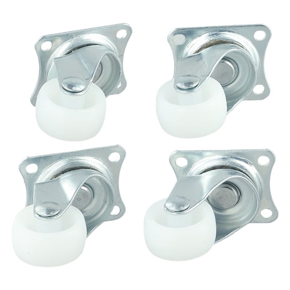 4Pcs 25mm Swivel Casters Heavy Duty Furniture Wheel Castor Silent Trolley Wheels For Table Chair Sofa With Safety Brake