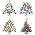 thumbnail image 1 of 4Pcs 2D Acrylic Hummingbird Christmas Ornaments - Set of Realistic Bird Decorations for Christmas Tree & Home Decor, Delicate Winter-Themed Hanging Accents, 1 of 9