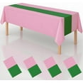 thumbnail image 1 of 4Pcs 2in1 Witch Birthday Party Decorations Tablecloth, 54" x 108" Pink and Green Kitchen Table Cloth Disposable Rectangle Plastic Table Cover for Kids Baby Shower Wedding Party Supplies, 1 of 14