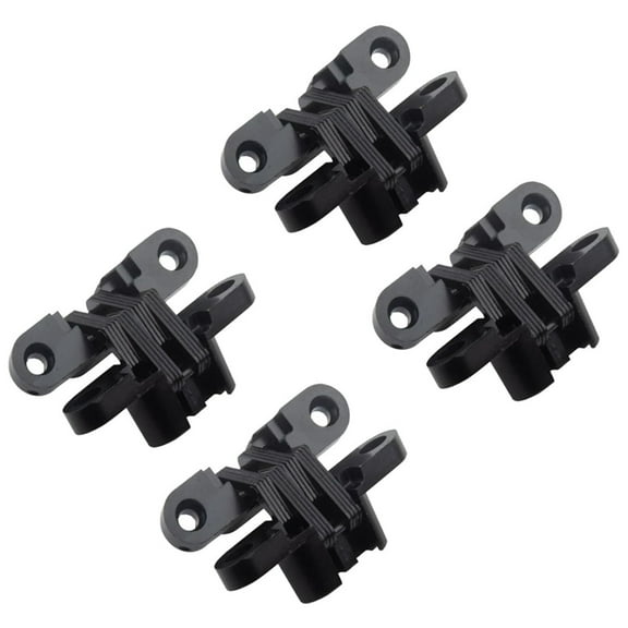4Pcs 3-3/4" Black Stainless Steel Invisible Concealed Wooden Door Hinge Cross Folding Hidden Gate Hinges