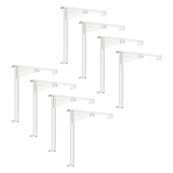 Uxcell 8Pcs Valance Clips, 3.5 inch Vertical Clear Plastic Valance Clips Hidden Retainer Holder Installation Bracket for Horizontal Wood and Faux Wood Blinds