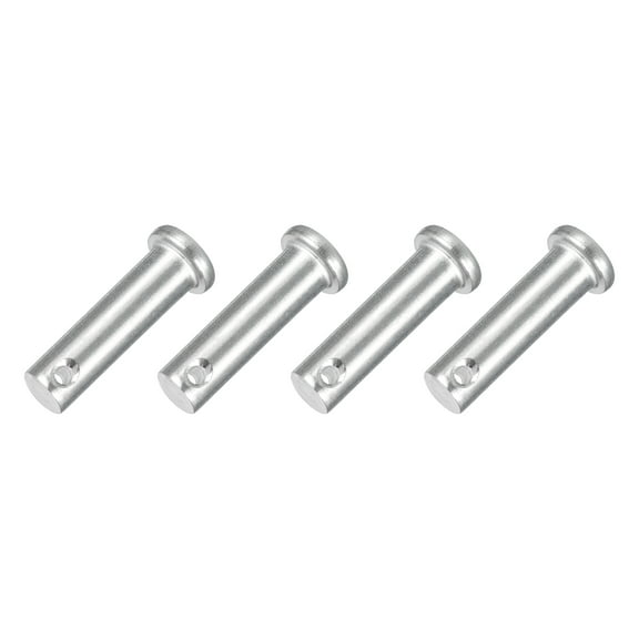 4Pcs 3/8" x 1-3/8" Single Hole Clevis Pins, 304 Stainless Steel Flat Head Pins