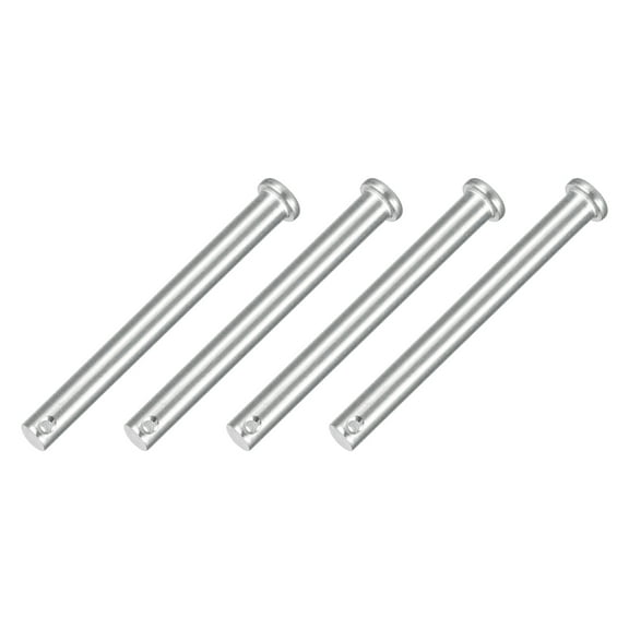 4Pcs 3/8" x 4" Single Hole Clevis Pins, 304 Stainless Steel Flat Head Pins