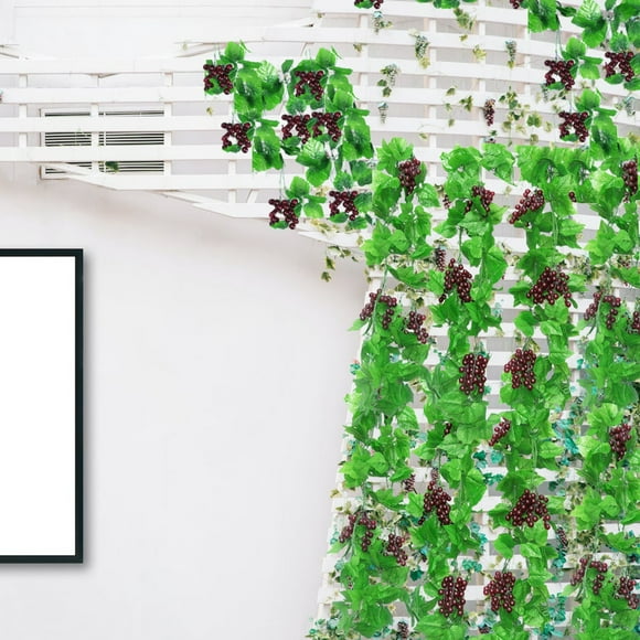 4Pcs 30FT Artificial Vines With Grapes Plastic Fruit Grapevines Simulation Fruits