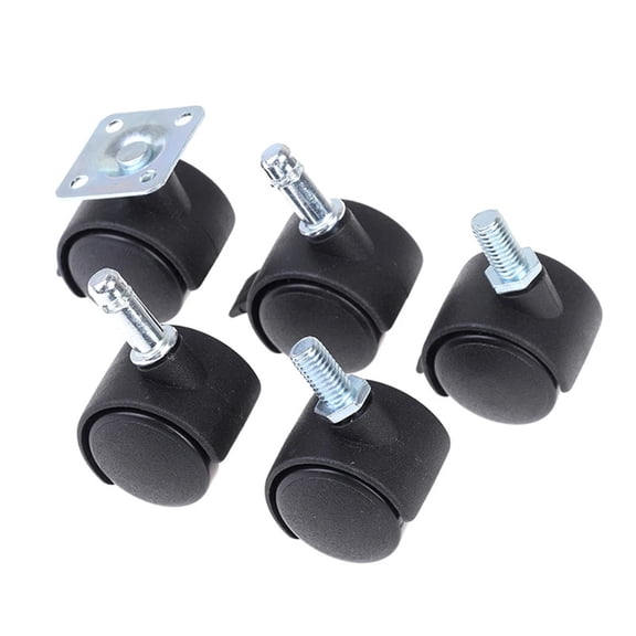 4Pcs 30mm Chair Wheel Furniture Caster Swivel Castor Brake Wheel Replace Hardware Trolley Silent Brake Protection ,Quiet and Smooth