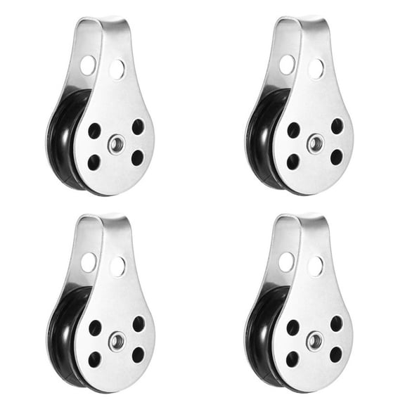 4Pcs 316 Stainless Steel Marine Sheaves Nylon Pulley For 2 To 6Mm Rope