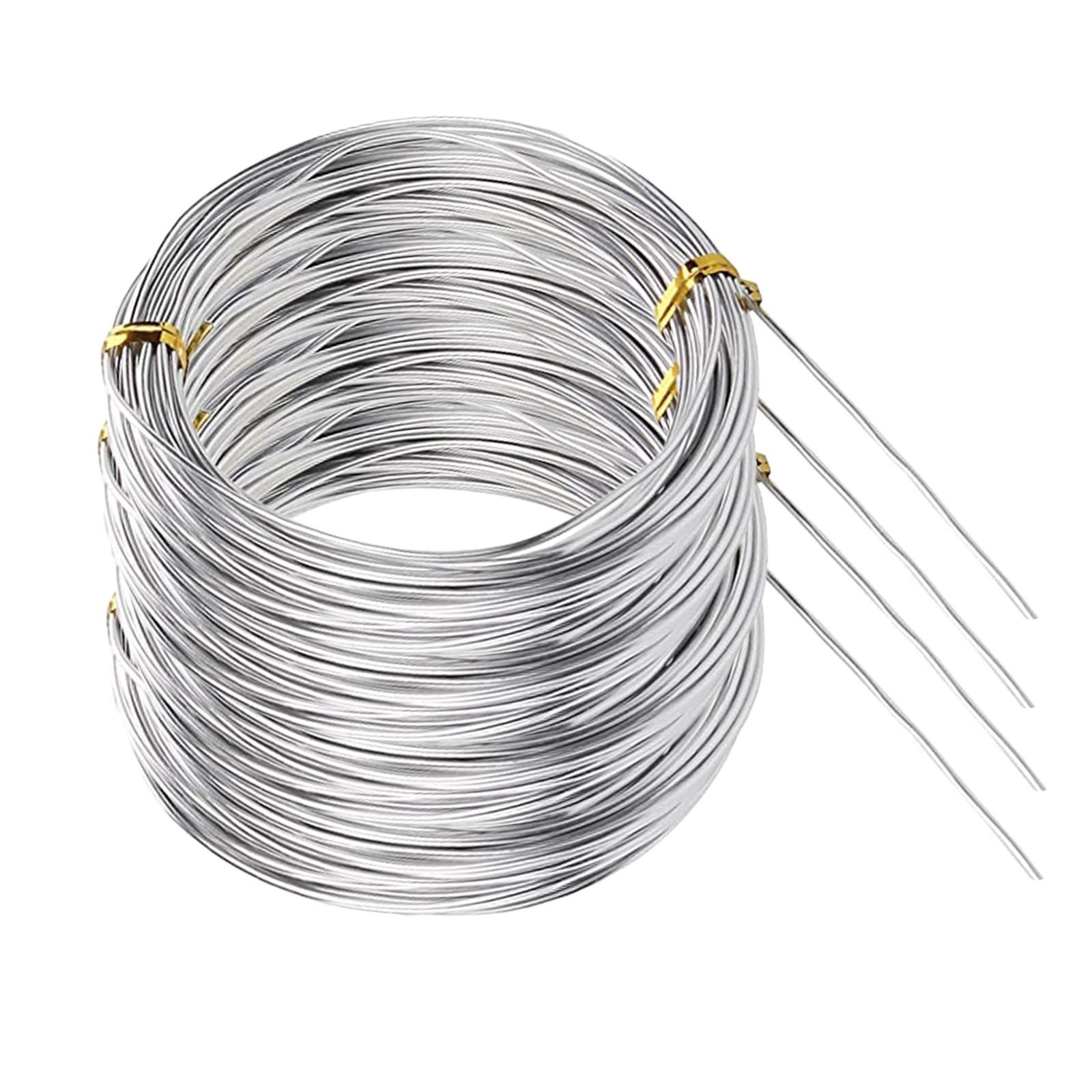 65.6 Feet Aluminum Craft Wire,15 Gauge Flexible Wire for Jewelry Making and Crafts Artistic Floral Jewelry Beading Wire for DIY, Doll Skeletons, 2