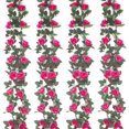 thumbnail image 1 of 4Pcs(32 FT) Artificial Rose Vine Fake Flower Garland Hanging Rose Ivy Hanging Baskets Wedding Arch Garden Background Decor (Red), 1 of 5