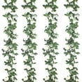 thumbnail image 1 of 4Pcs(32 FT) Artificial Rose Vine Fake Flower Garland Hanging Rose Ivy Hanging Baskets Wedding Arch Garden Background Decor (Red), 1 of 5