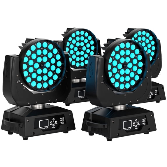 VIPQV 360W Stage Moving Head Light with Beam, Remote Control Sound Actived & DMX512, 540° Pan 265° Tilt for Party DJ Bar Wedding Theater