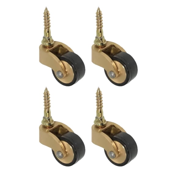 4Pcs 360° Brass Caster Silent Bearing Sofa Furniture Tables Heavy Duty Wheel