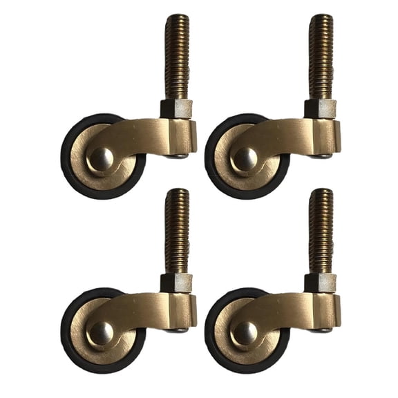 4Pcs 360° Brass Caster Silent Bearing Sofa Furniture Tables Heavy Duty Wheel