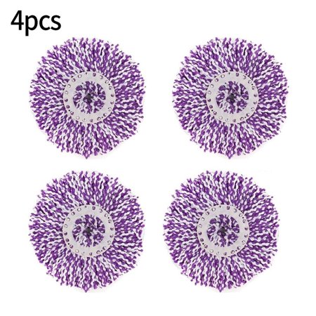4Pcs 360° Spin Mop Replacement Head Standard Size Microfiber Mop Head Refills