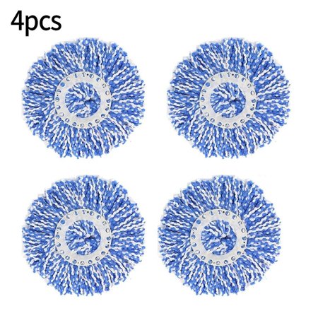 4Pcs 360° Spin Mop Replacement Head Standard Size Microfiber Mop Head Refills